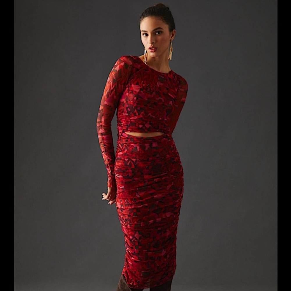 NWT Misa Los Angeles x Anthropologie Women’s Cutout Midi Dress Size Medium